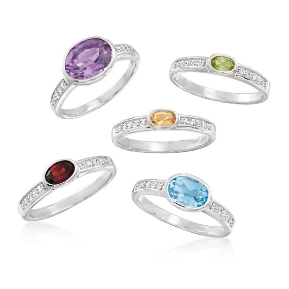 Ross Simons Multi-Gemstone Stackable Rings, Size 7 - image 3